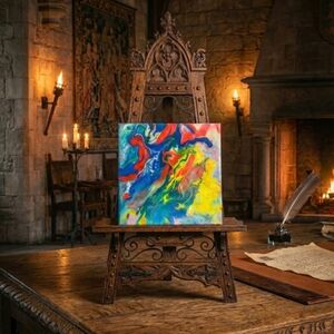 Handmade Vibrant Abstract Canvas Art